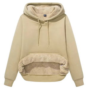 Sudadera con Capucha para Mujer, 100% Algodón Felpa, con Logotipo Personalizado, Estilo Urbano, con Estampado Puff, Tallas Grandes, para Invierno - Product Image 1
