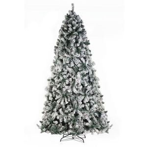 Árbol Artificial de PVC FCH de 2,74 m (9 pies) con Ramas 2094, Flocado Verde, 900 Luces LED de Color Cálido, Cuatro Colores, 8 Modos, Control Remoto - Product Image 1