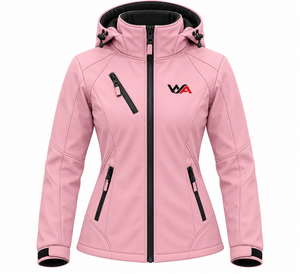 Chaqueta Softshell Técnica Rosa Pastel para Mujer, con Membrana de TPU, Forro de Microfelpa, Bolsillo Inclinado en el Pecho, Dobladillo con Cierre de Botones, OEM - Product Image 1