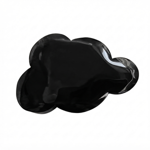 Tourmaline noire sculptée en forme de nuage, pierre précieuse, cristal, décoration d'intérieur, grossiste en cristaux sculptés en forme de nuage - Product Image 1