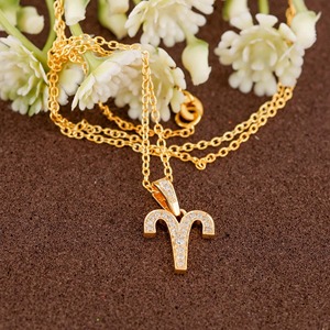 Elegant Design Aries Zodiac Lab Grown Diamond Pendant <b>Necklace</b> Lab Created Diamond Pendent <b>Necklace</b> for Women"s - Product Image 4