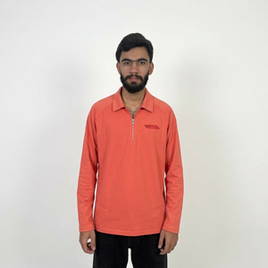 Polo de manga larga de algodón puro para hombre, primavera y verano, polo de alta gama, polo liso para hombre. - Product Image 4