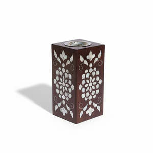 Brûleur à Bakhoor artisanal de luxe en bois et nacre, porte-encens arabe pour Oud, Bakhoor et décoration intérieure élégante - Product Image 3