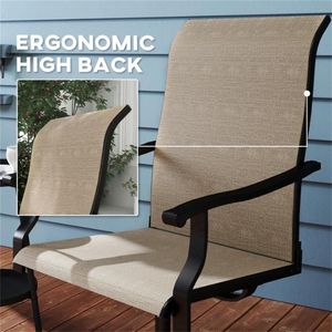 Set di Due Poltrone e Sedie da Pranzo Marroni per Arredamento da Giardino e Cortile - Product Image 2