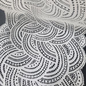 Bande de dentelle extensible légère abstraite 20 cm en nylon et élasthanne tricotée pour soutien-gorge de mariage et lingerie - Product Image 3