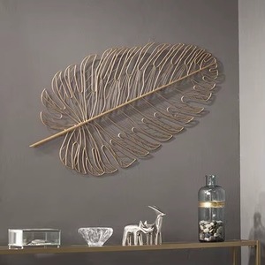 Sculpture murale en feuille de ginkgo dorée, art végétal moderne, décoration intérieure, décoration murale pour salon, pièce unique - Product Image 4