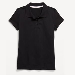 เสื้อโปโลแขนสั้นสีดำสำหรับนักเรียน พร้อมปักลายตามสั่ง - Product Image 2