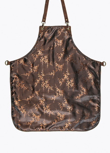 Cape de coiffure en cuir durable avec poches multifonctions, style suède marron, à porter croisé dans le dos - Product Image 4