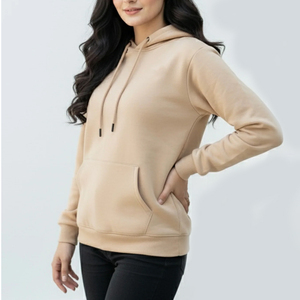 Buy Custom Oversized <b>Drop</b> Shoulder Hoodie Women Soft Fleece Pullover Warm Casual Loose Fit Streetwear Hooded Sweatshirt - Product Image 4