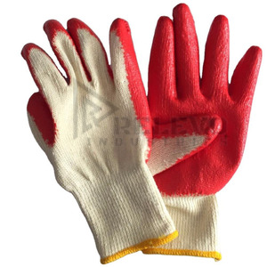 Red Latex <b>Glove</b> Cotton Knit Protective Gear Industrial Gardening Construction Safety Working <b>Gloves</b> Guantes - Product Image 3