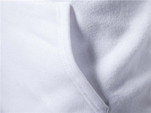 Sudadera con Capucha Blanca para Hombre, Corte Holgado, 100% Algodón, Informal, con Bolsillo, Forro Polar Ligero, Unisex, Color Claro - Product Image 3