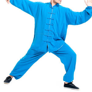 Conjuntos de Artes Marciales de Kung Fu Personalizados al por Mayor, Chaqueta de Manga Larga y Pantalones 100% Algodón, Ropa Tradicional China para Hombre - Product Image 5