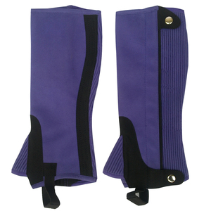 Women's Premium <b>Synthetic</b> <b>Leather</b> Textile English Half Chaps with Snap Closure Equestrian Riding Gear Durable Comfort Women - Product Image 1
