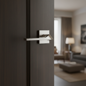 Premium Brass Door <b>Handle</b> Set with Mortise <b>Lock</b> | Luxury Lever <b>Handles</b> for Interior Doors | Hardware for Hotel Interior Decor - Product Image 3