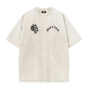 Camiseta Lisa Oversize para Hombre, Algodón Grueso, Impresión Personalizada, Venta al por Mayor, Proveedor de Ropa Urbana 2026 - Product Image 5