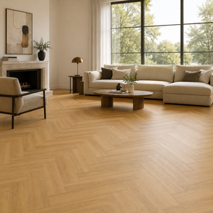 Suelo de MDF Moderno con Acabado Brillante, No Tóxico, Resistente al Fuego y al Agua, de Tablas Anchas, para Sala de Estar y Hoteles, 5.5mm de Grosor - Product Image 5
