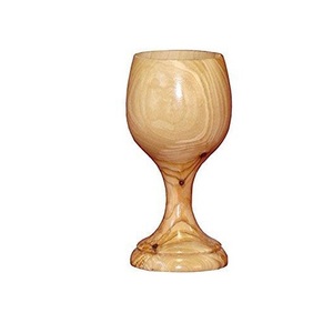 Copa de Madera Natural Hecha a Mano NOBLE INDIAN EXPORT con Tallo Pulido, Diseño Moderno Ecológico, Agarre Ergonómico y Multifuncional - Product Image 1