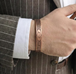 Bracelet manchette en cuivre massif pur fait main, prix d'usine, pack mixte unisexe, ajustable, ouvert, en métal, thérapeutique et guérisseur - Product Image 2