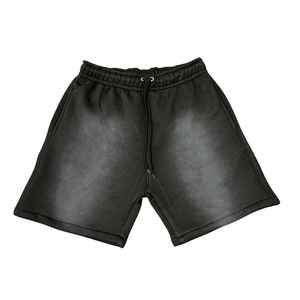 Shorts de bain pour hommes grande taille à taille haute avec cordon de serrage, en tissu 100 % coton respirant et à séchage rapide - Product Image 2