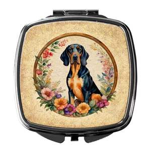 Coonhound Flowers Compact Travel Makeup <b>Mirror</b> Folding <b>Handheld</b> Design Gift for Women and Girls - Product Image 1