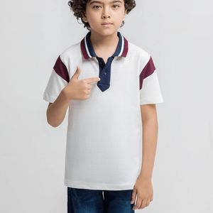 Polos personnalisés pour enfants, polos à manches courtes pour garçons, col contrasté, vêtements de sport décontractés, vêtements actifs - Product Image 6