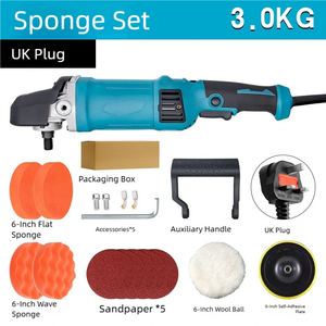 1580W 6 inch electric <b>car</b> <b>polisher</b> kit, rotary polishing machine set with pads for auto detailing and <b>car</b> paint repair - Product Image 2