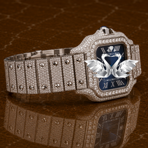Custom Made Moissanite Diamond Watch Men Luxury Full Stone Setting Wristwatch - Product Image 2