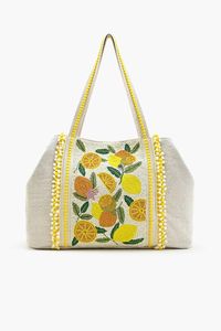 Handmade Floral Beaded Tote <b>Bag</b> Women Flower Embroidered Canvas Zipper Closure Shoulder <b>Summer</b> <b>Bag</b> - Product Image 2
