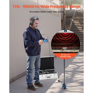 Rilevatore di perdite d'acqua touchscreen da esterno con display da 7 pollici, gamma 1-10000Hz, rilevamento fino a 5 metri, tester per uso domestico - Product Image 2