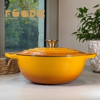 Ensembles de batterie de cuisine en fonte émaillée de qualité supérieure, vente en gros, casseroles chauffe-plats anti-rouille, ensembles de marmites de cuisson domestiques