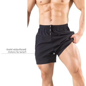 Pantalones cortos para hombre de color liso, de secado rápido, con cordón en la cintura y bolsillos, pantalones cortos informales de poliéster tejido, pantalones cortos de cintura media - Product Image 5