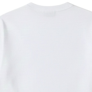 T-shirt Homme Oversize à Manches Courtes Blanc avec Logo Minimaliste sur la Poitrine en Coton Col Rond Décontracté pour Usage Quotidien Vente en Gros OEM - Product Image 4
