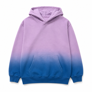 Sudadera con Capucha Degradada Ombre Personalizada al por Mayor, Sudadera Oversize con Capucha, Fabricante de Ropa Urbana de Forro Polar Liso - Product Image 1