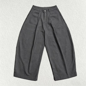 Pantalon Homme Vintage Uni Coupe Droite Décontractée Tricoté Respirant Séchage Rapide OEM Vente en Gros Personnalisé Taille Moyenne Été Streetwear - Product Image 2