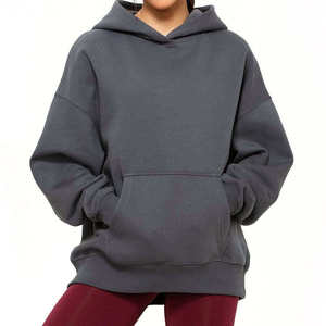 Sudadera Larga con Capucha Estampada para Mujer, Estilo Casual Holgado, Oversize, Streetwear, 100% Algodón Felpa, Transpirable, Invierno, con Bolsillos - Product Image 4
