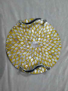 Bandeja de Servicio de Lujo con Incrustaciones de Conchas Marinas, con Arte Auténtico Indio Hecho a Mano con Incrustaciones de Nácar por ARTWORK MAESTRO - Product Image 3