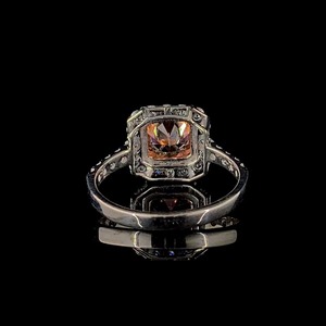 Bague en or 18K/14K avec diamant et pierre orange, la plus vendue, pour usage quotidien, célébrations et promotions, disponible au meilleur prix - Product Image 2