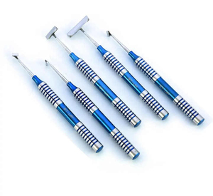 Kit de 5 Instrumentos para Puentes Óseos, Juego de Cepillado Suave Reutilizable, Instrumentos Quirúrgicos Dentales con Agarre Ergonómico para Implantes Linguales - Product Image 1