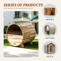 Innovadora Sauna Exterior de Cedro Rojo con Vista Semi Panorámica Trasera, Certificación ETL, WiFi Inteligente, Suministro para Resorts en Malasia