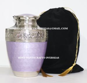 Meena-urnas de cremación humana de latón para cenizas, suministros funerarios de alta calidad, suministros de urnas de la India, Color azul - Product Image 6