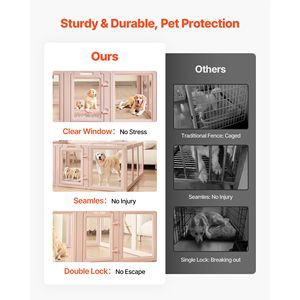 Caja de Parto para Perros de PVC Transparente, Tamaño Extra Grande 60x59x23 Pulgadas, Corral Impermeable para Cachorros con Ventana - Product Image 2