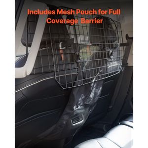 Barrera Ajustable para Perros de 35.4 a 60.6 Pulgadas, Divisor de Malla Metálica Resistente, Ajuste Universal para Asiento Delantero, Cubierta para Asiento Trasero de Mascotas - Product Image 3