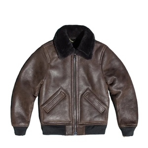 แจ็คเก็ตหนังวัวแท้ลายผ้าแคนวาสปี 2024 สกรีนโลโก้ได้ตามต้องการ ทรงเข้ารูป แขนยาว แฟชั่นฤดูหนาวสำหรับผู้ชาย รับผลิตแบบ OEM - Product Image 1