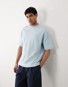 Luxury 100% Cotton drop shoulder Knitted Printed Style T-Shirt 240GSM Unisex Blank Oversized baggy Heavyweight Men's <b>tshirts</b> - Product Image 6