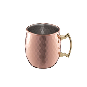 Juego de 4 tazas de cobre puro con asas soldadas, diseño clásico, vasos martillados a mano para cócteles y cerveza - Product Image 6