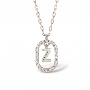จี้ตัวอักษร Z สีทองเหลืองประดับเพชรแบบฝังขอบ ดีไซน์คลาสสิก เหมาะสำหรับทุกเพศ ใส่ได้ทุกวัน - Product Image 2