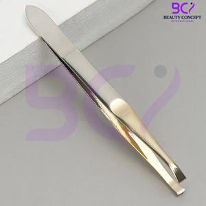แหนบคิ้วสีเงินสีทอง สแตนเลสสตีล ปลายเฉียงความแม่นยำสูง น้ำหนักเบา ใช้ซ้ำได้ ทนทาน กำจัดขนบนใบหน้า - Product Image 6
