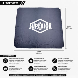 Tapis de toile pour ring de boxe, couverture de cage MMA pour lutte et boxe, produit de haute qualité, personnalisable, OEM, couverture de toile de boxe - Product Image 1