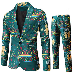 <b>Men's</b> <b>Christmas</b> Print <b>Suit</b> Two Piece Notched Lapel Blazer Pants Pant Single Breasted Digital Printed Sublimation Tuxedo <b>Men</b> <b>Suit</b> - Product Image 6