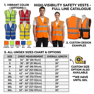 Gilet de sécurité réfléchissant professionnel pour hommes et femmes, travaux routiers et activités nocturnes en extérieur |   Autres couleurs également disponibles - Product Image 2